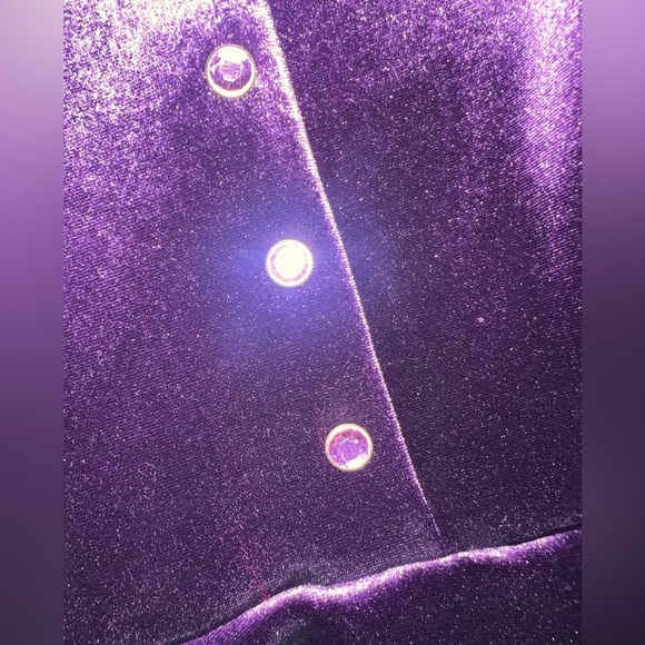 Genuine Kids Oshkosh Purple Velvet Gem Buttoned Back Dress Size 2T NWT - Picture 8 of 8